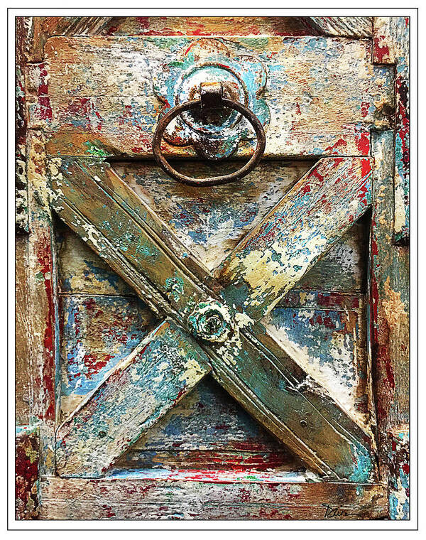 Rustic Finish Art Print featuring the photograph Rustic Door by Peggy Dietz
