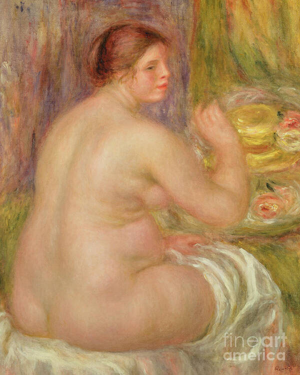 Seated Nude, the Pregnant Woman Art Print by Pierre Auguste Renoir