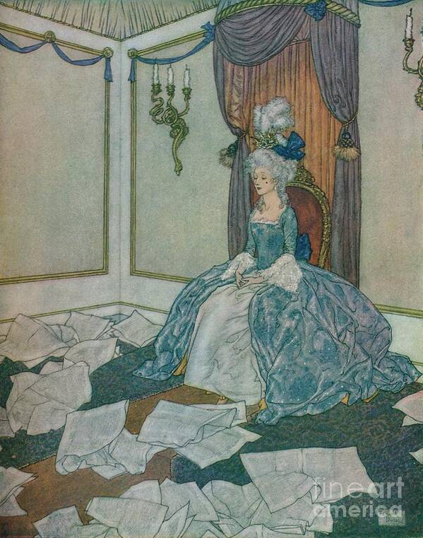 1910-1919 Art Print featuring the drawing She Had Read All The Newspapers by Print Collector