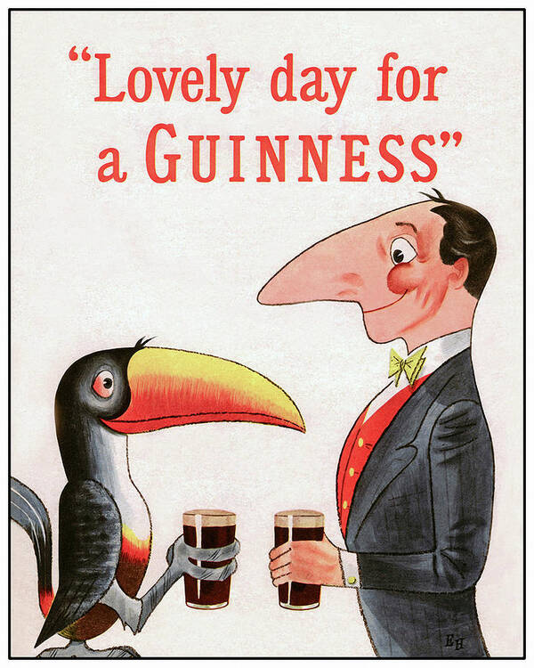 Lovely Day For A Guinness Art Print featuring the mixed media Spirits037 by Vintage Lavoie