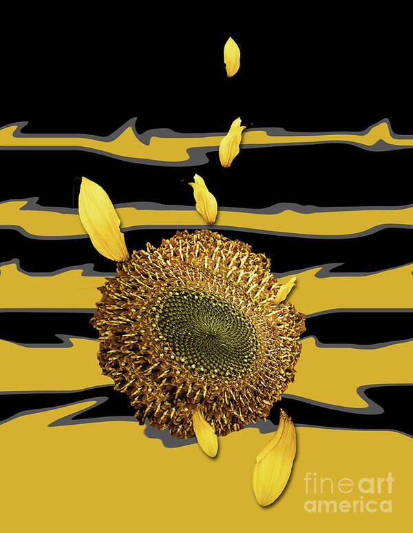 Digital Art Print featuring the digital art Sun's Flower by Fei A