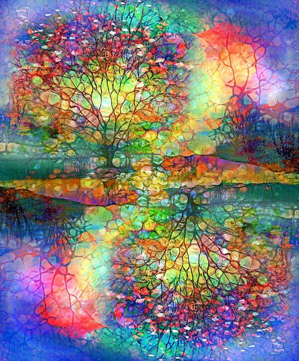 Trees Art Print featuring the digital art The Amalgamation Of Colour And Light. by Tara Turner