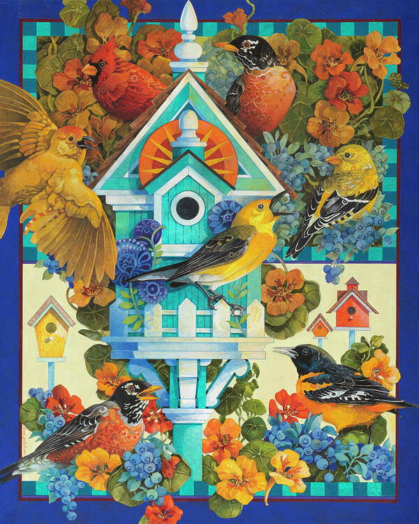 The Avian Sanctuary Art Print featuring the painting The Avian Sanctuary by David Galchutt