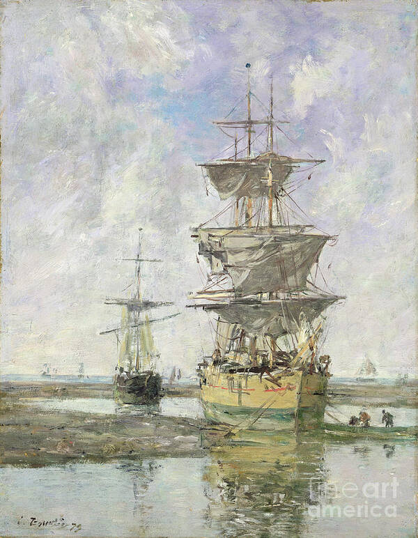 Art Art Print featuring the painting The Large Ship, 1879 by Eugene Louis Boudin