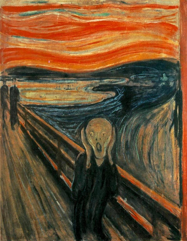 Scream Art Print featuring the painting The Scream by Edward Munch