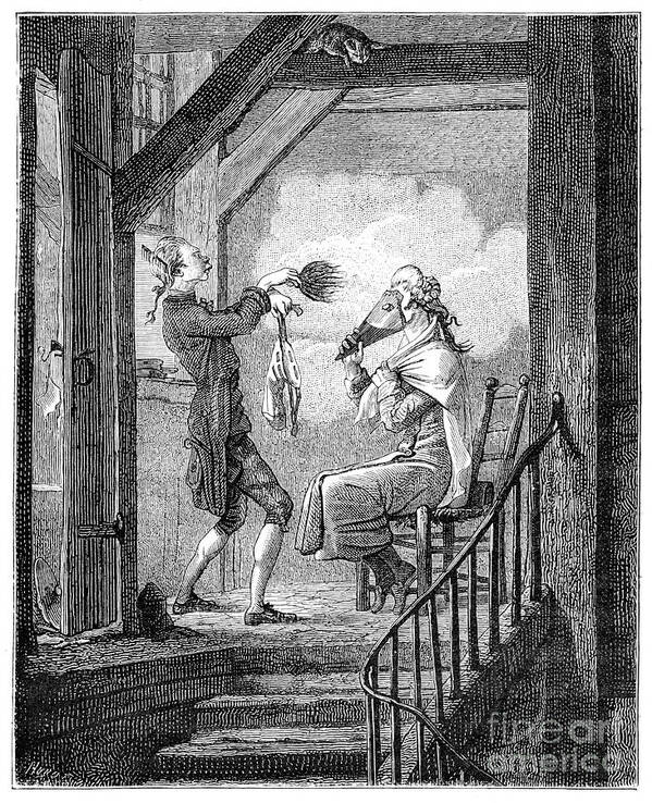 Engraving Art Print featuring the drawing The Toilet Of The Clerk Prosecutor by Print Collector