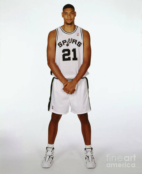 Media Day Art Print featuring the photograph Tim Duncan Poses For A Portrait by D. Clarke Evans