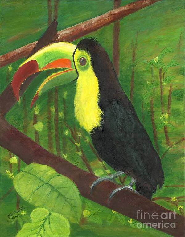 Toucan Art Print featuring the painting Toot Toot Toucan by Elizabeth Mauldin