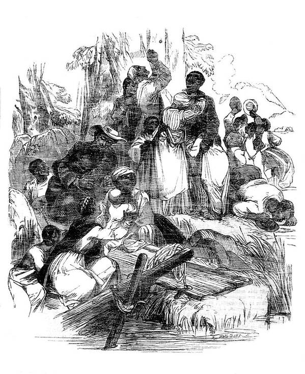 19th Century Art Print featuring the photograph Underground Railroad, Fugitive Slaves by Science Source