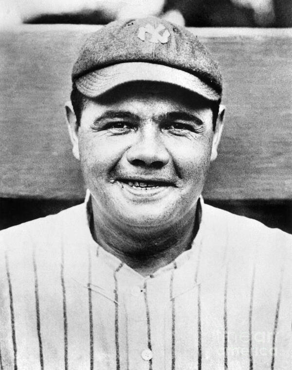 People Art Print featuring the photograph Babe Ruth #1 by National Baseball Hall Of Fame Library