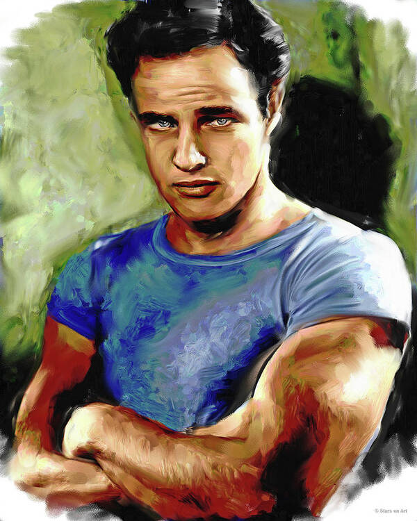 Marlon Brando Art Print featuring the painting Marlon Brando #2 by Movie World Posters