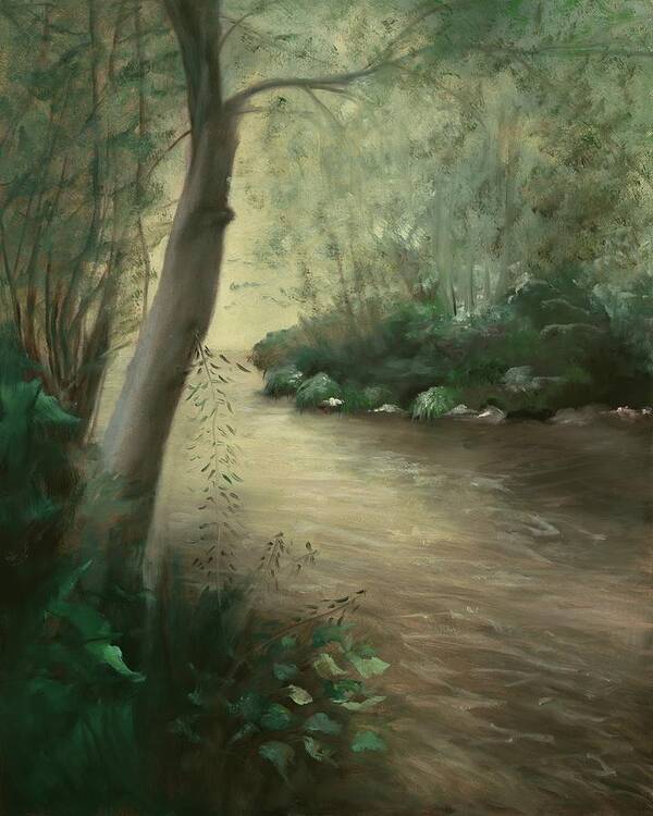Oak Creek Canyon Art Print featuring the painting Path to Tranquility by Juliette Becker