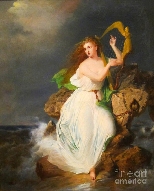 Ireland Art Print featuring the painting The Harp of Erin 1867 Irish Celtic Mythology Heritage and Pride by Peter Ogden