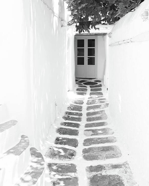 Black And White Art Print featuring the photograph Tiny Street by Lupen Grainne