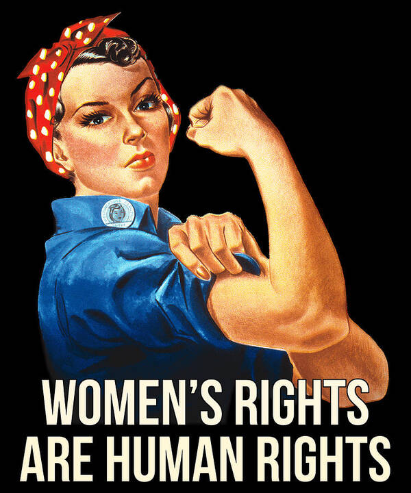 Funny Art Print featuring the digital art Womens Rights Are Human Rights #2 by Flippin Sweet Gear