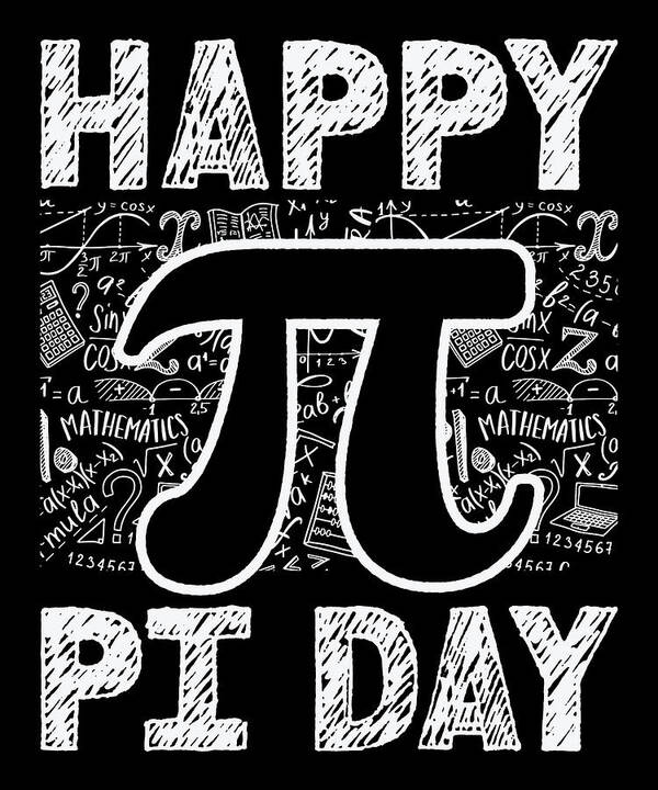 Mathematician Art Print featuring the digital art Mathematician PI Symbol Math PI Day #3 by Toms Tee Store