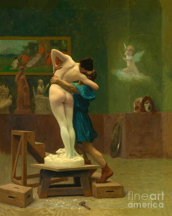 Jean-leon Gerome Art Print featuring the painting Pygmalion and Galatea #5 by Jean-Leon Gerome