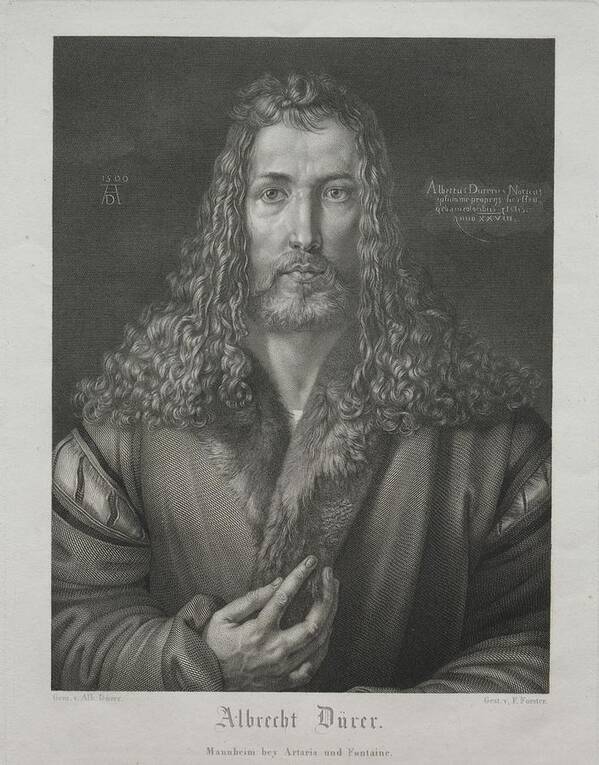 Albrecht Durer Date Unknown Francois Forster French Art Print featuring the painting Albrecht Durer Date unknown Francois Forster French, 1790 1872 by MotionAge Designs