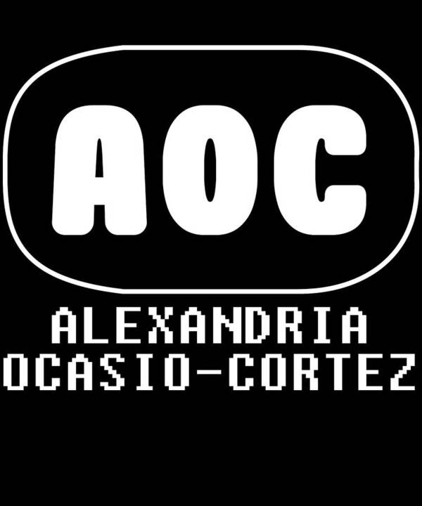 Cool Art Print featuring the digital art AOC Alexandria Ocasio Cortez by Flippin Sweet Gear