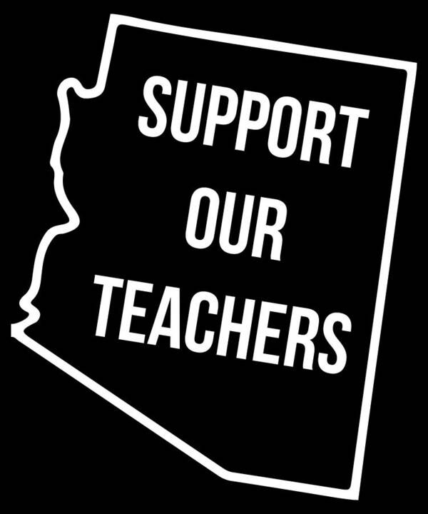 Funny Art Print featuring the digital art Arizona Support Our Teachers by Flippin Sweet Gear
