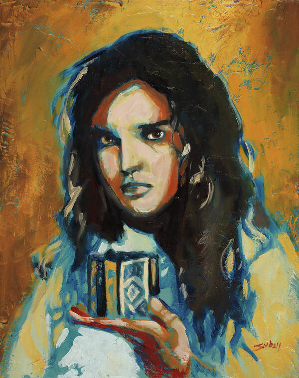 Hellraiser Art Print featuring the painting Ashley Laurence by Sv Bell
