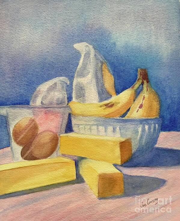 Watercolor Art Print featuring the painting Banana Bread by Sue Carmony