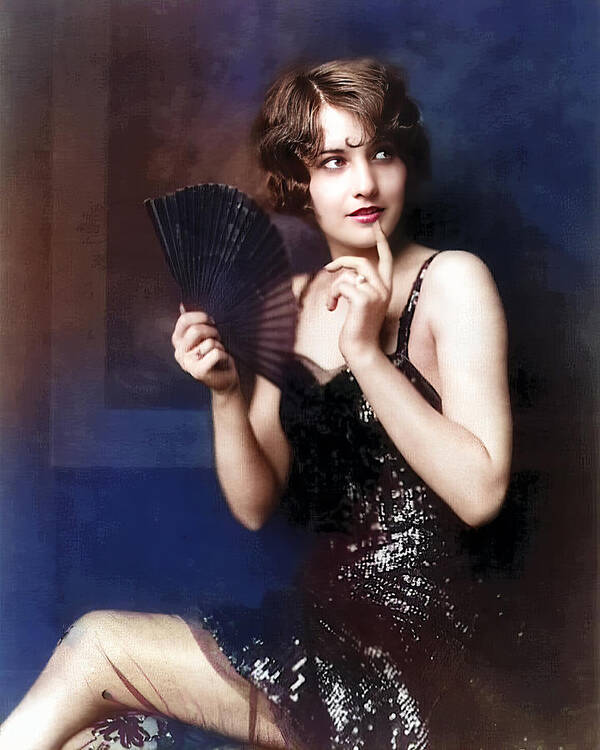 Barbara Stanwyck Art Print featuring the digital art Barbara Stanwyck - Ziegfeld Girl by Chuck Staley