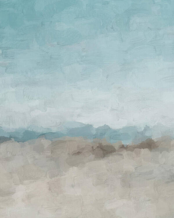 Sky Blue Art Print featuring the painting Beach Day II by Rachel Elise