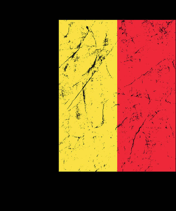 Funny Art Print featuring the digital art Belgium Flag by Flippin Sweet Gear