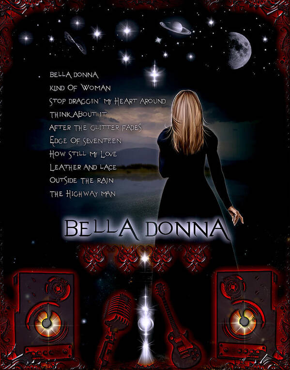 Bella Donna Art Print featuring the digital art Bella Donna by Michael Damiani