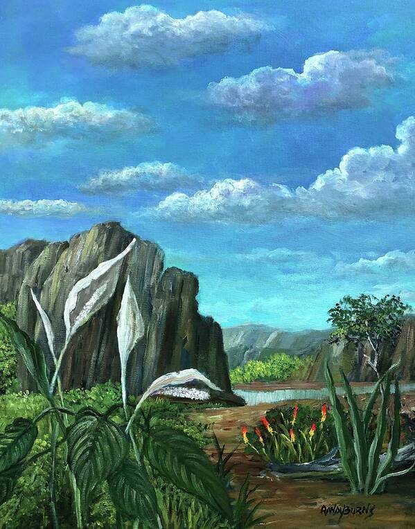 Africa Art Print featuring the painting Beneath The Clouds of Africa by Rand Burns