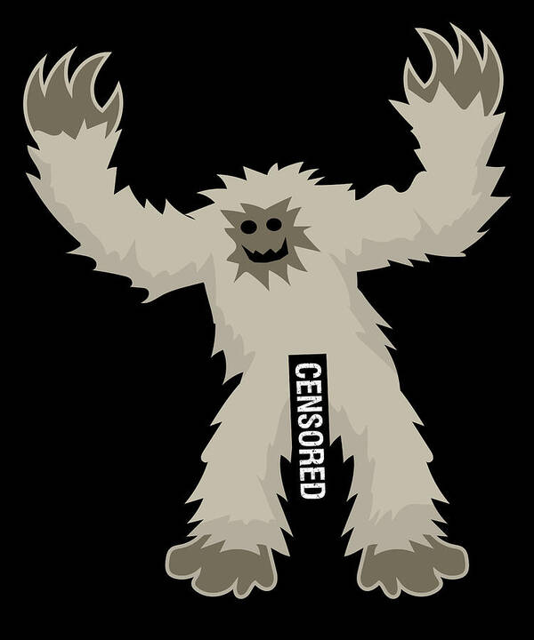 Funny Art Print featuring the digital art Bigfoot Erotica by Flippin Sweet Gear