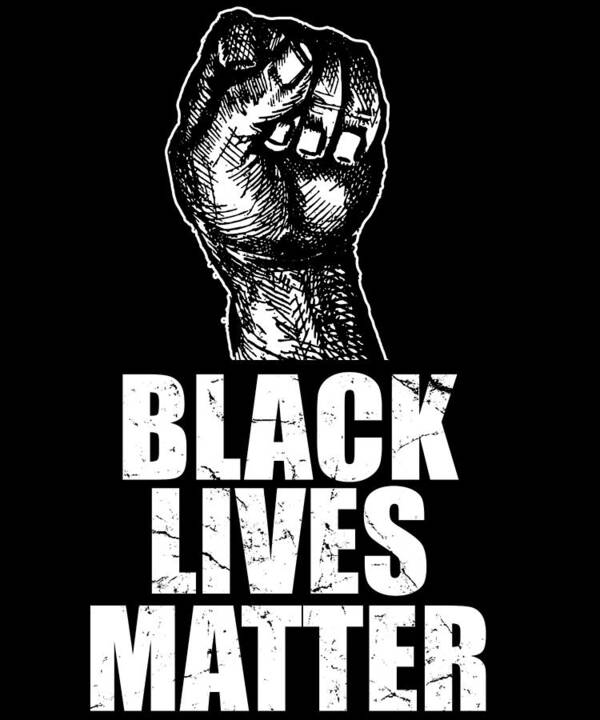 Cool Art Print featuring the digital art Black Lives Matter BLM by Flippin Sweet Gear