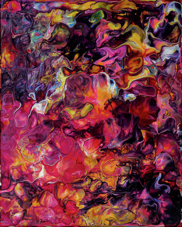 Abstract Art Art Print featuring the painting Blown Away Into Neverland by Gena Herro