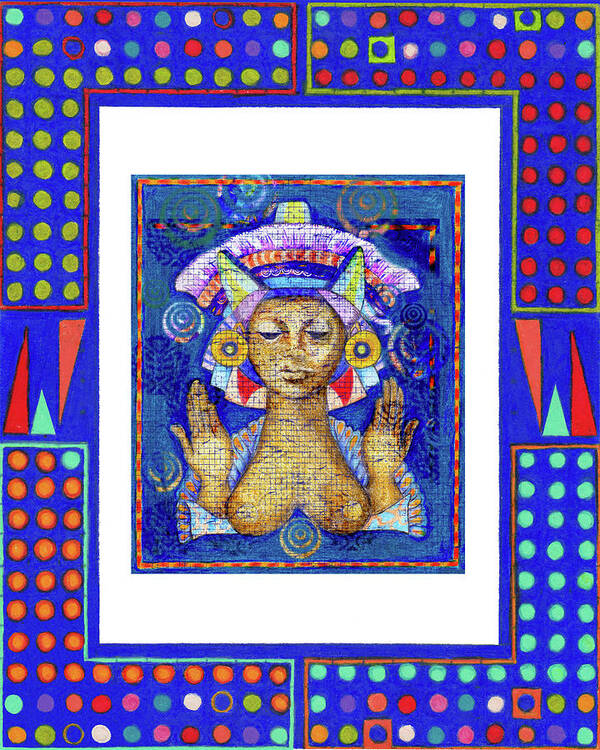 Goddess Art Print featuring the digital art Blue Goddess by Lorena Cassady