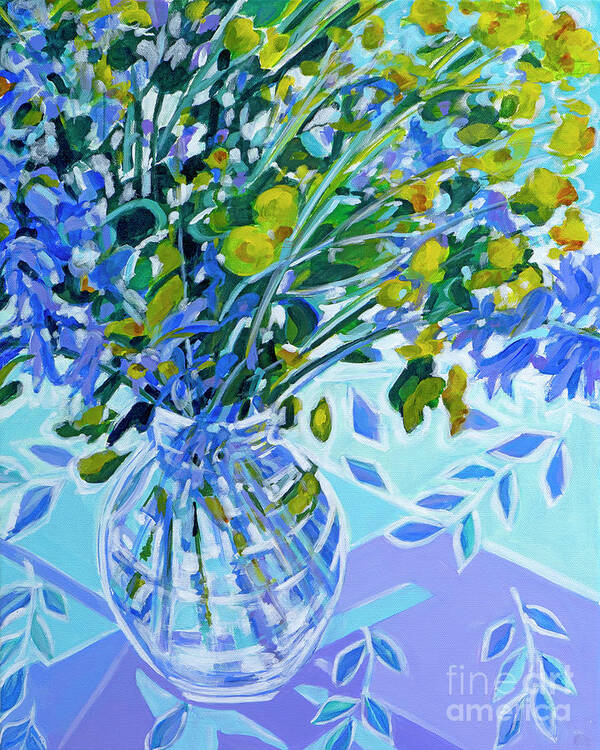 Contemporary Painting Art Print featuring the painting Bluebells by Tanya Filichkin
