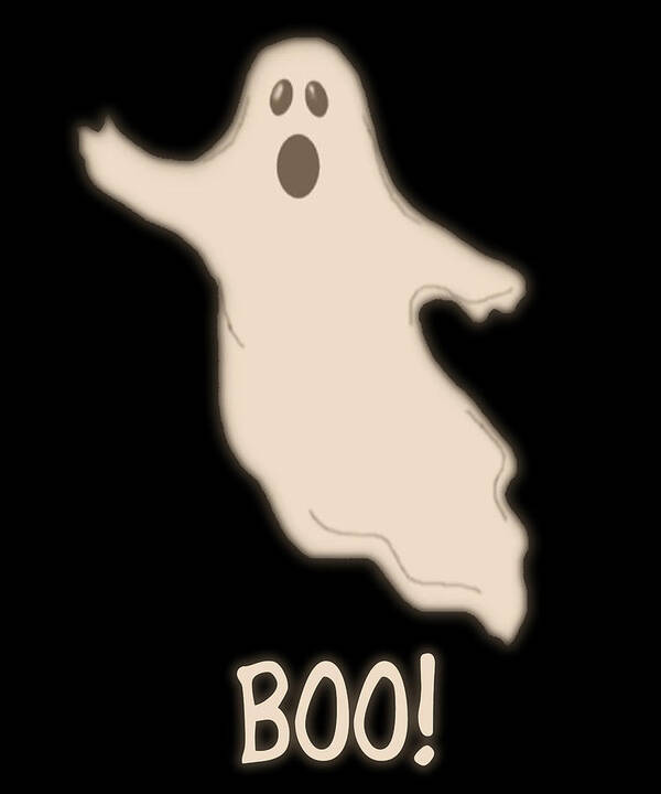 Halloween Art Print featuring the digital art Boo The Ghost by Flippin Sweet Gear