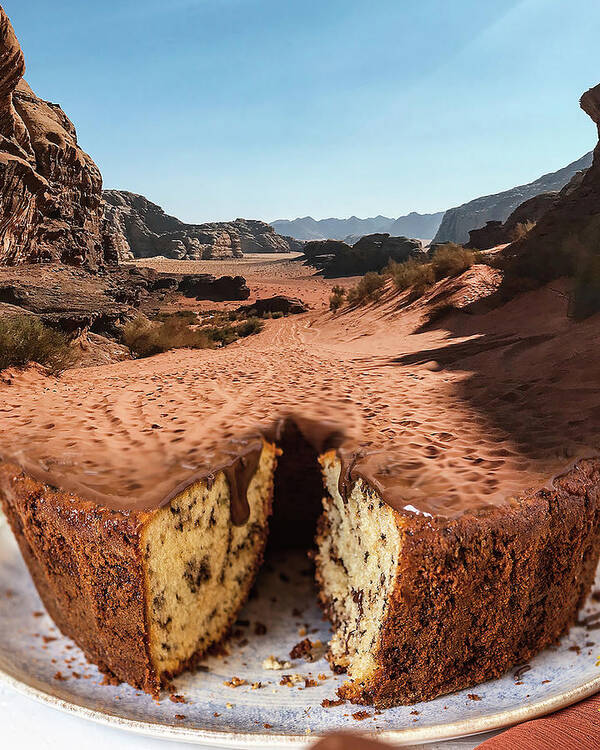 Dessert Art Print featuring the digital art Cake for Desert by Swissgo4design