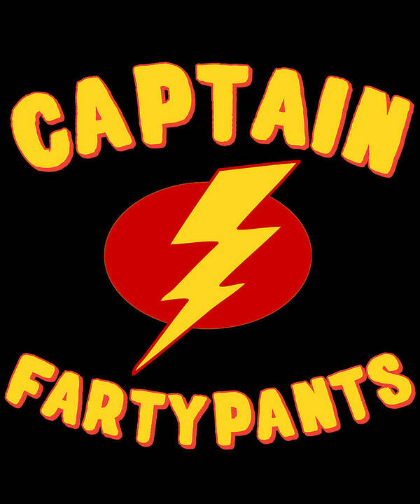 Christmas 2023 Art Print featuring the digital art Captain Fartypants Funny Fart by Flippin Sweet Gear