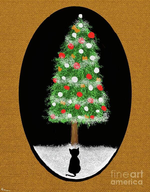 Snow Art Print featuring the digital art Christmas wishes for you by Elaine Hayward