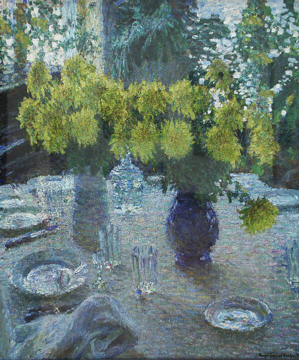 Russian Impressionism Art Print featuring the painting Chrysanthemums by Igor Grabar
