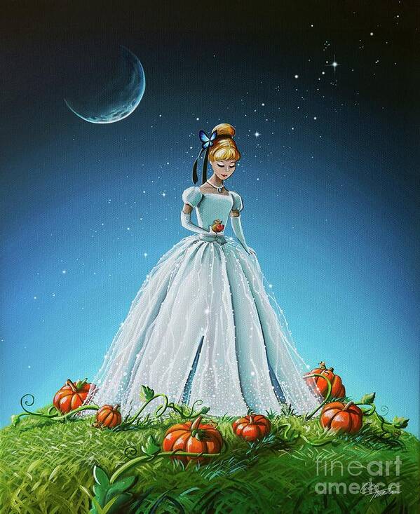 Cinderella Art Print featuring the painting Cinderella by Cindy Thornton