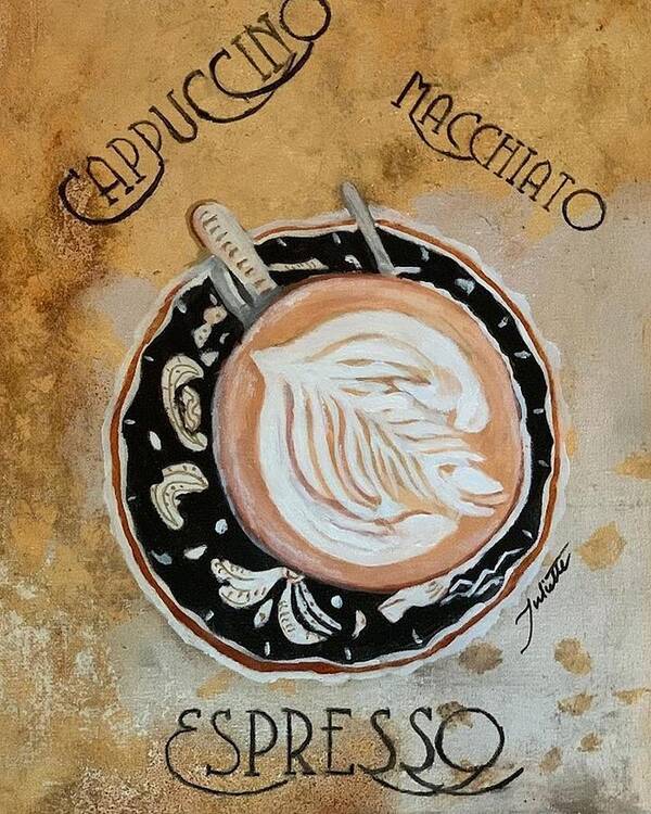 Coffee Art Print featuring the painting Coffee Time by Juliette Becker