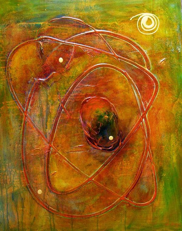 Abstract Art Print featuring the painting Cosmic Energy by Valerie Greene