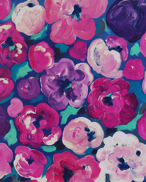 Floral Art Art Print featuring the painting Crush by Beth Ann Scott