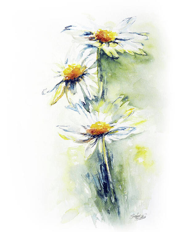 Flower Art Print featuring the painting Daisy Chain by Stephie Butler