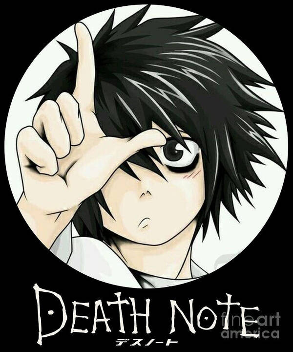 Death Note L Lawliet Anime Art Print by Fantasy Anime - Fine Art America
