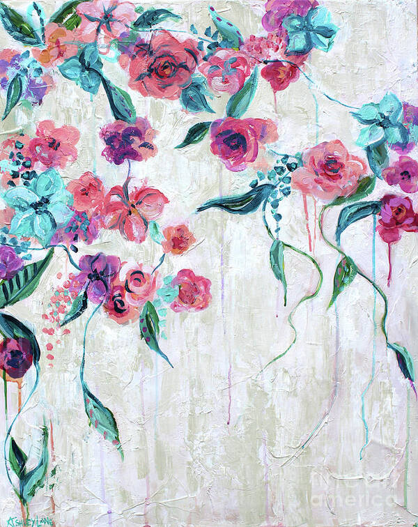Floral Art Print featuring the painting Delicately Divine by Ashley Lane