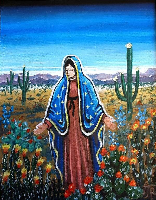  Art Print featuring the painting Desert Bloom by James RODERICK