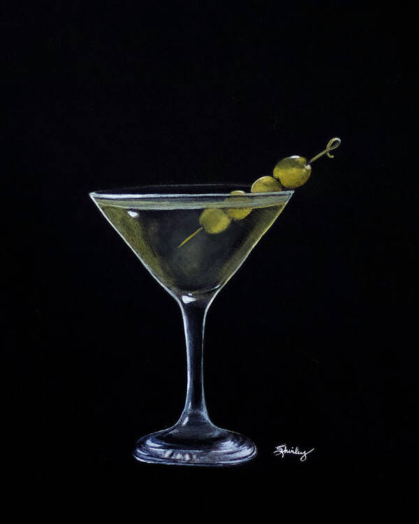 Martini Art Print featuring the painting Dirty Martini by Shirley Dutchkowski